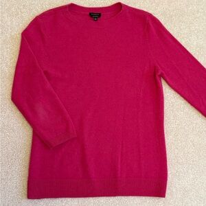 Talbots Fuchsia Cashmere Sweater Audrey style